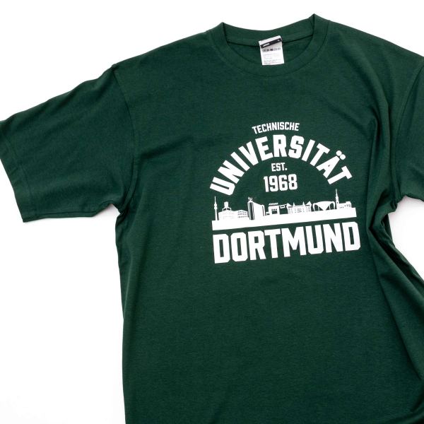 TU Unisex T-Shirt College Style dunkelgr�n