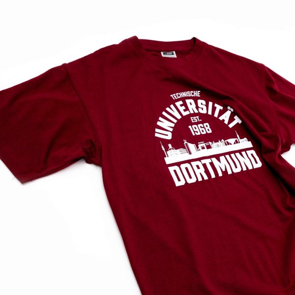 TU Unisex T-Shirt College Style weinrot
