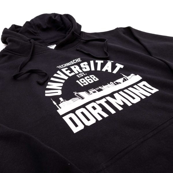 College Style Kapuzensweater, unisex, schwarz