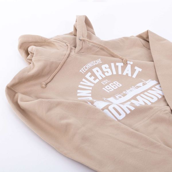 College Style Kapuzensweater, unisex, beige