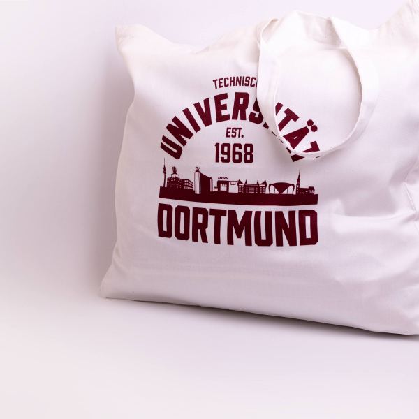 Baumwolltasche College-Style dunkelrot