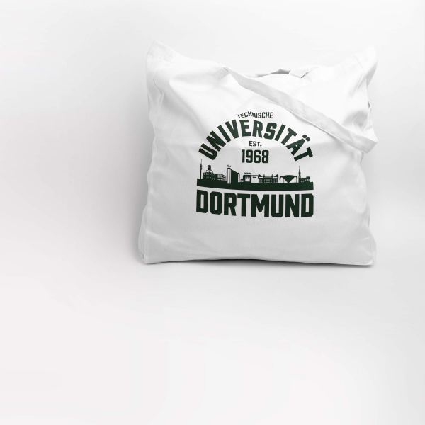 Baumwolltasche College-Style dunkelgr�n