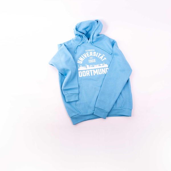 College Style Kapuzensweater, unisex, cyan