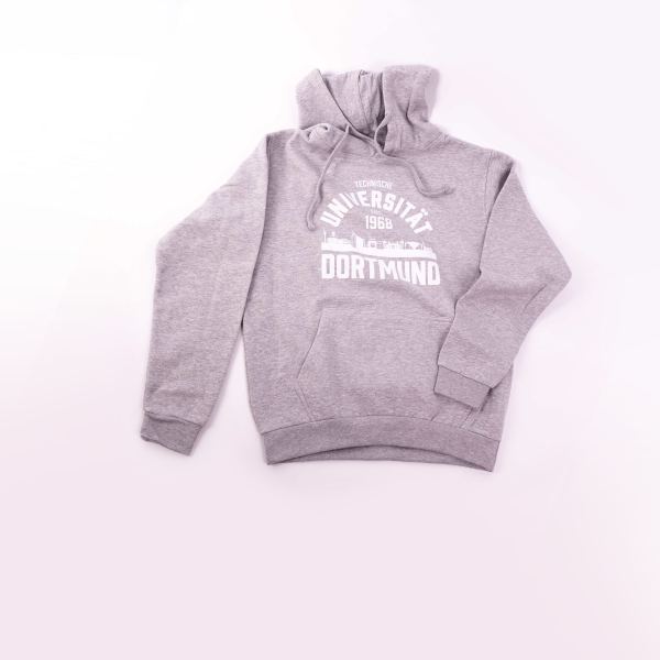 College Style Kapuzensweater, unisex, grau-meliert