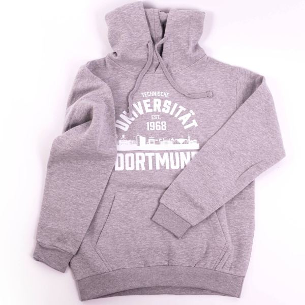 College Style Kapuzensweater, unisex, grau-meliert