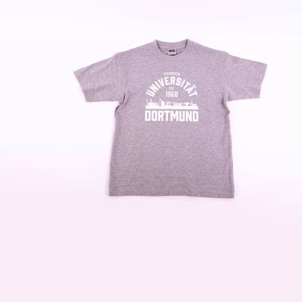 TU Unisex T-Shirt College Style grau-meliert