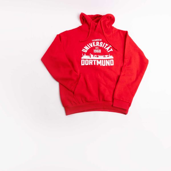 College Style Kapuzensweater, unisex, feuerrot