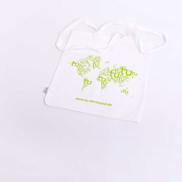 Baumwolltasche Weltkarte wei�