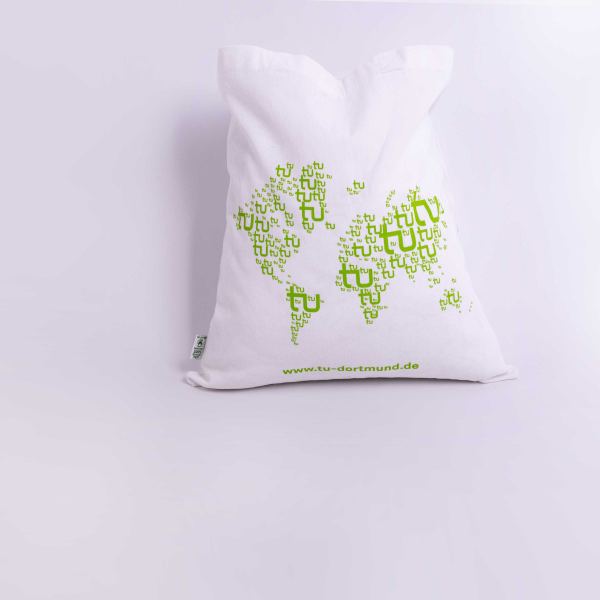 Baumwolltasche Weltkarte wei�